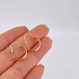 Candongas Ash Tres Lineas 1.25 g / 1.9 cm Tres Oros 18K