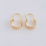 Candongas Ash Tres Lineas 0.85 g / 1.4 cm Tres Oros 18K