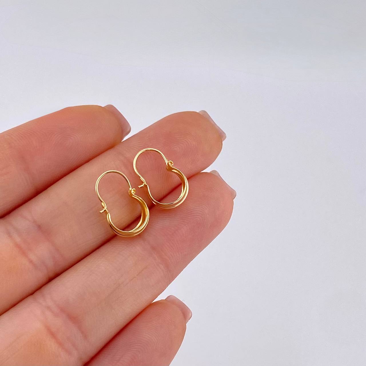 Candongas Ash Divididas 0.75 g / 1.6 cm Oro Amarillo 18K