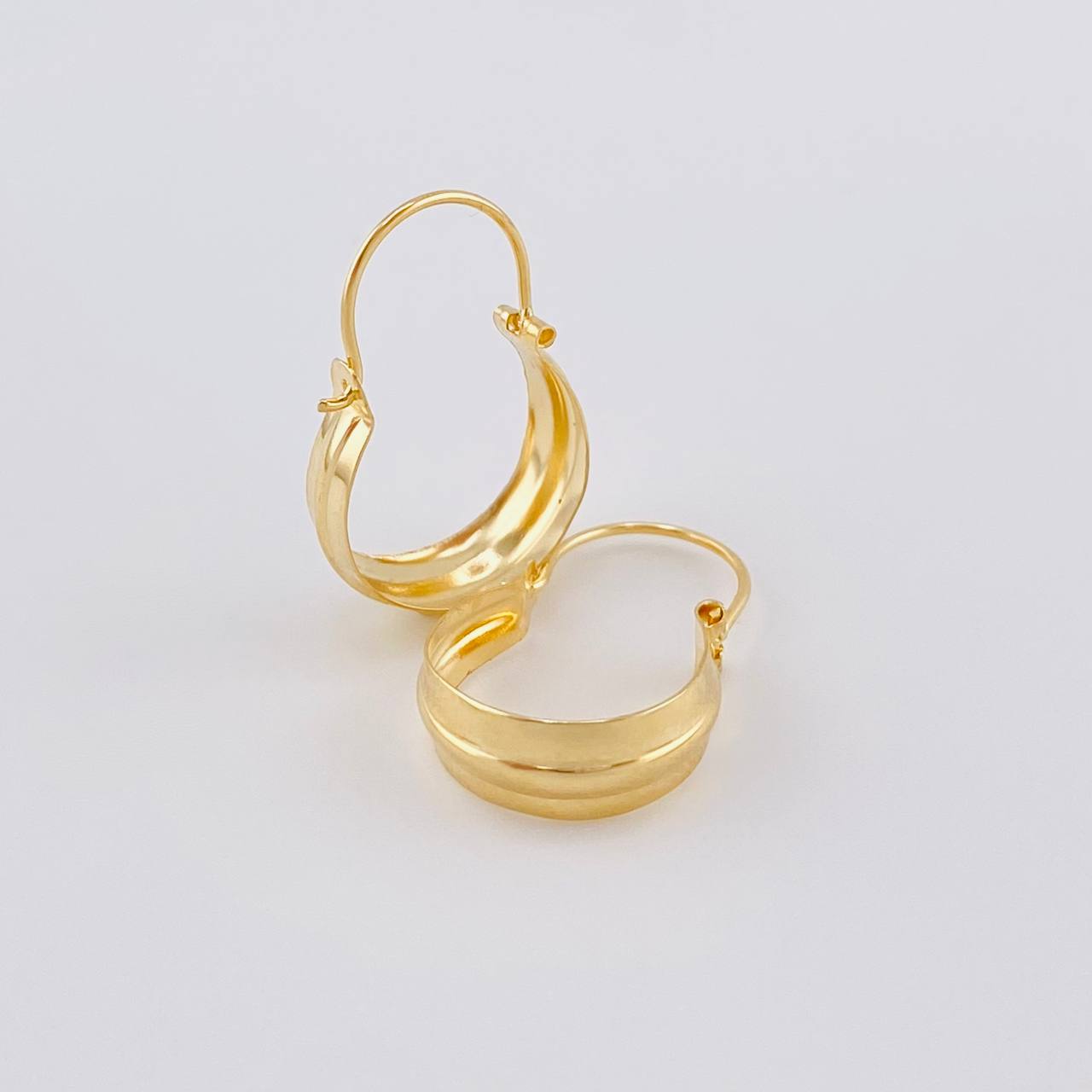 Candongas Ash Divididas 0.9 g / 1.8 cm Oro Amarillo 18K