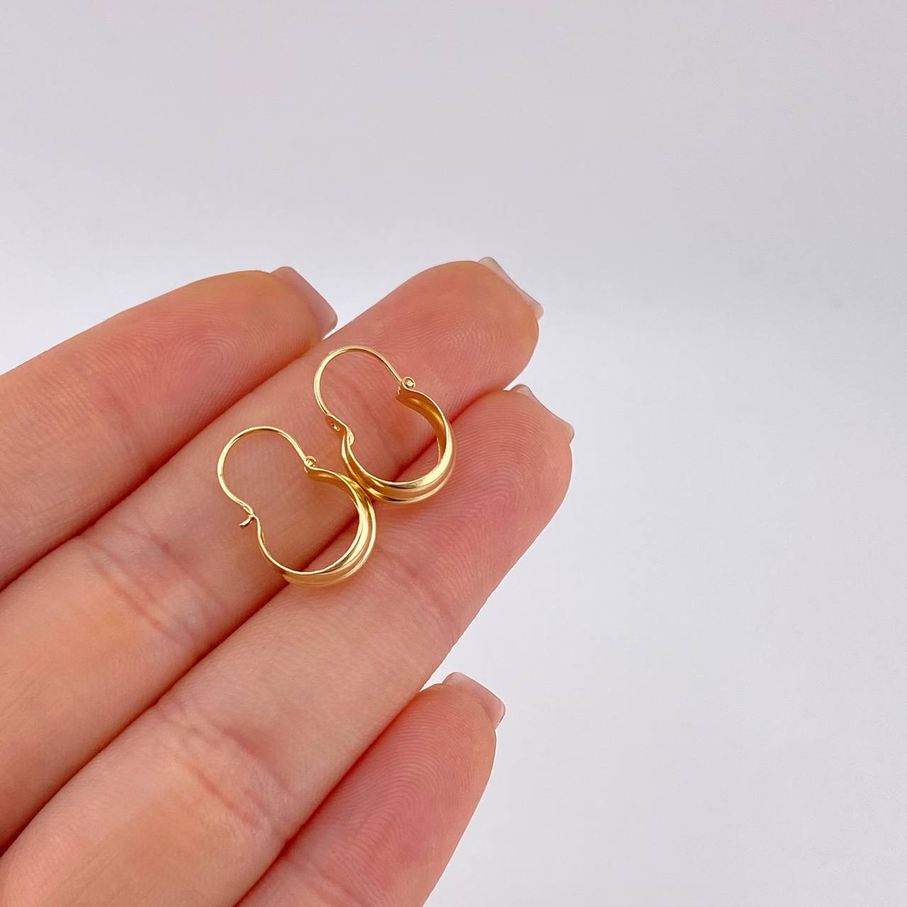 Candongas Ash Divididas 0.9 g / 1.8 cm Oro Amarillo 18K