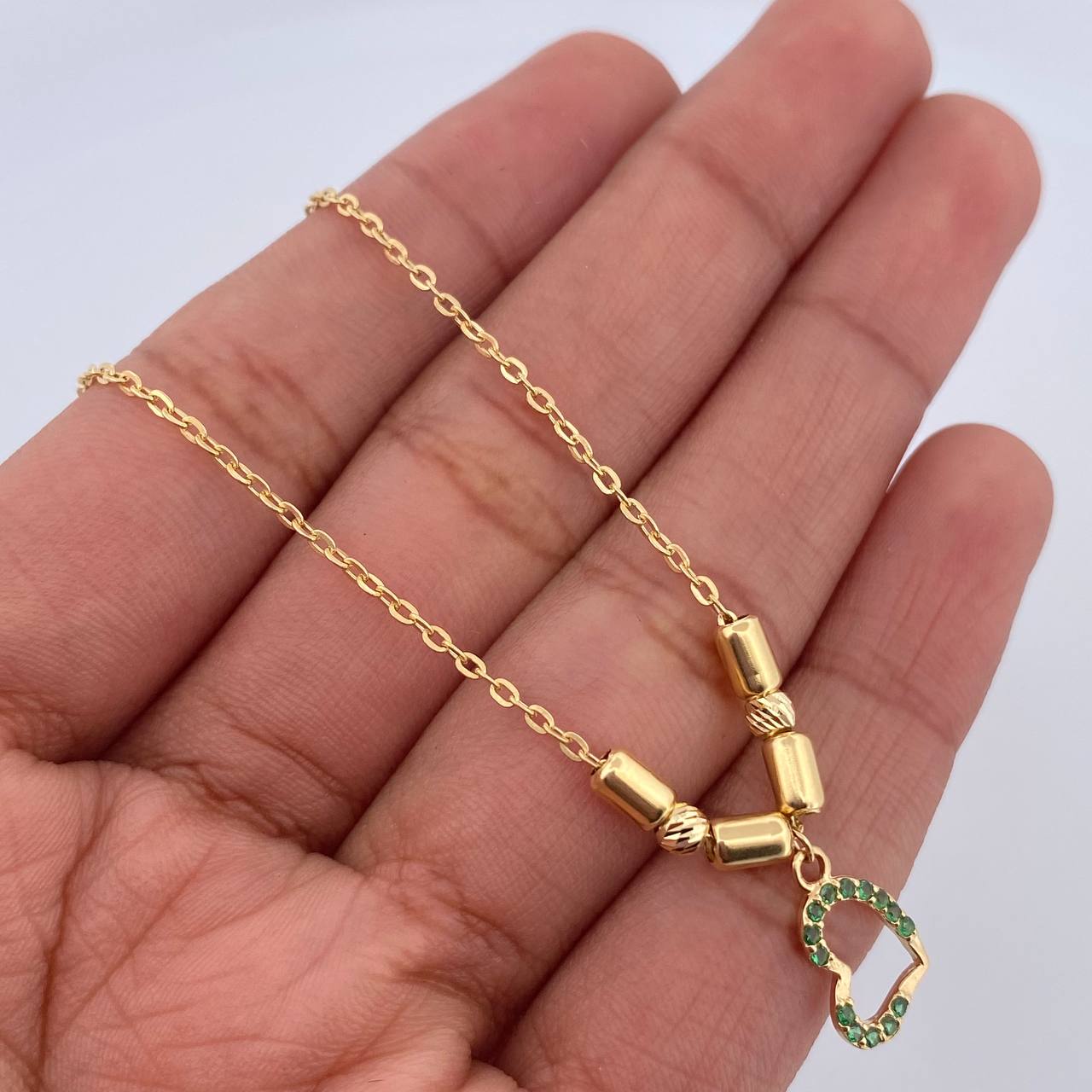 Cadena Aro Seguido Corazon 2.85gr / 41.5cm / 1.3mm Oro 18K &