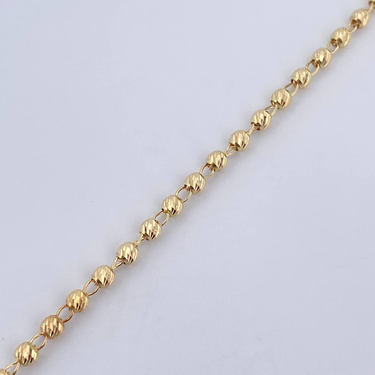Pulso Tipo Militar 2.5gr / 19cm / 3mm Oro 18K &