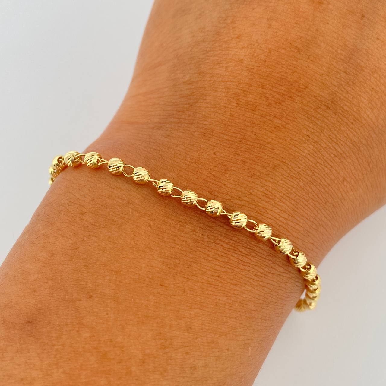 Pulso Tipo Militar 2.5gr / 19cm / 3mm Oro 18K &