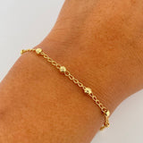 Pulso Espiga Militar 1.5gr / 19cm / 3mm Oro 18K &