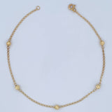 Tobillera Espiga Militar 1.8gr / 25cm / 4mm Oro 18K &