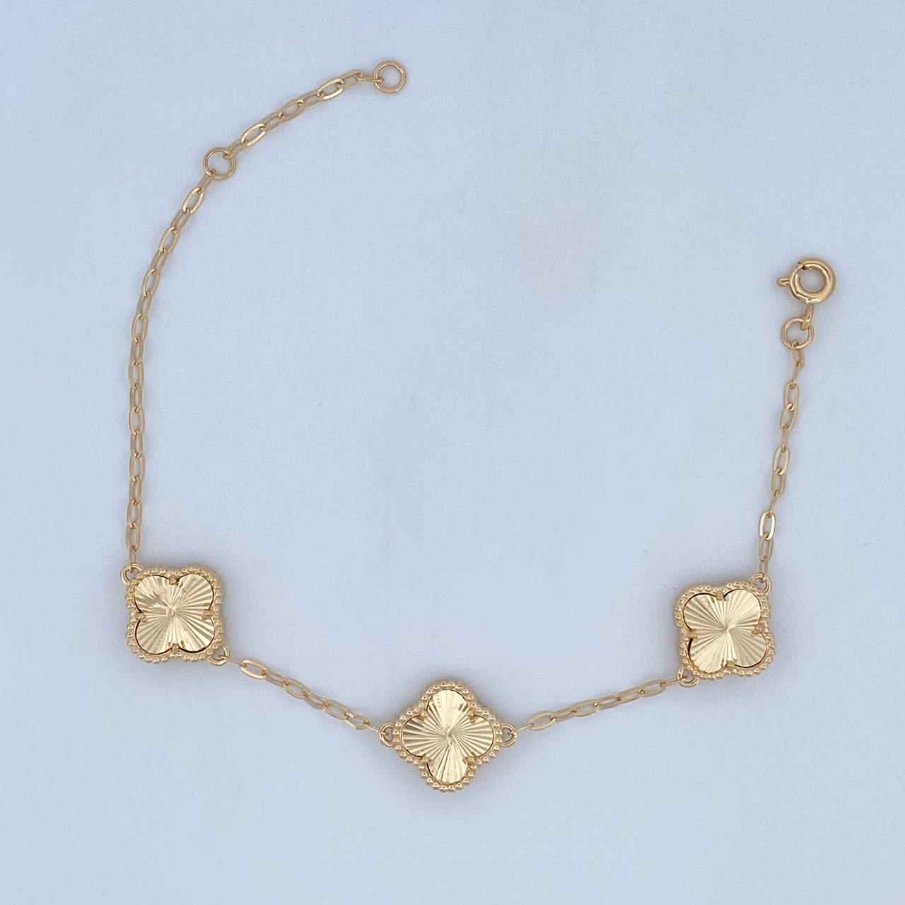Pulso Trebol 5.9gr / 17cm-19cm / 1.8mm Nac.Esp.Oro 18K &