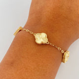 Pulso Trebol 5.9gr / 17cm-19cm / 1.8mm Nac.Esp.Oro 18K &