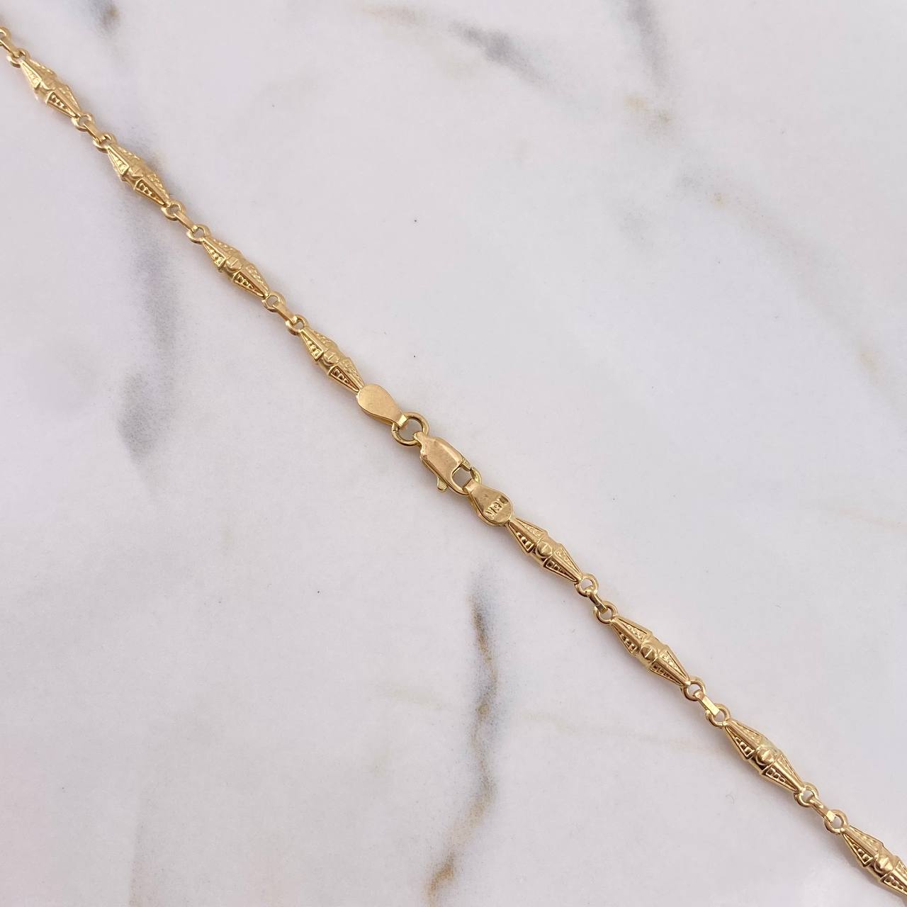 Cadena Rustica Dubai 8.45gr / 60cm / 3.5mm Oro Amarillo 18K $