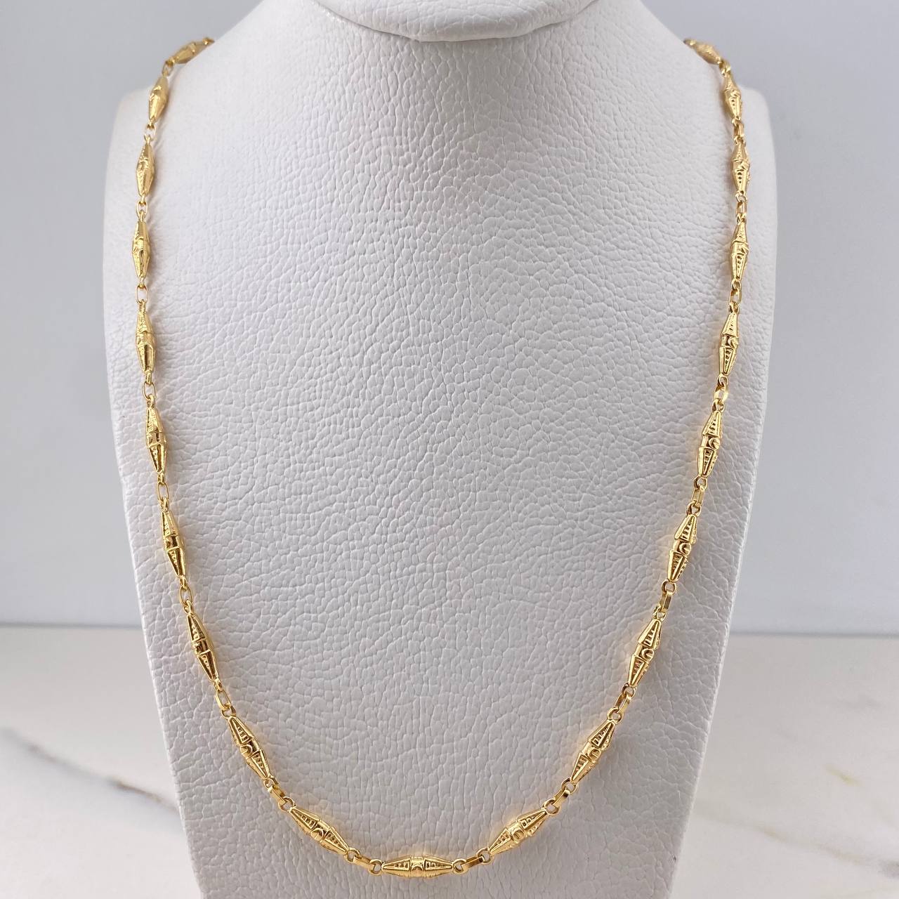 Cadena Rustica Dubai 8.45gr / 60cm / 3.5mm Oro Amarillo 18K $