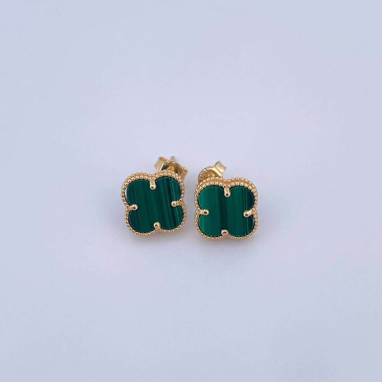 Topos Trebol 2.4gr / Malaquita Verde Oro Amarillo +4 18K $