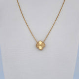 Cadena Aro Seguido Trebol 3.85gr / 42cm-45cm / 1.15mm Diamantada Oro Amarillo +4 18K $