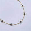 Cadena Aro Seguido Trebol 4.95gr / 43cm-45.7cm / 0.7mm Onix Negro Oro Amarillo +4 18K $