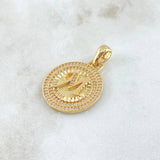 Dije Medalla Letra M 5g / 3.1cm Oro Amarillo 18K