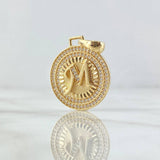 Dije Medalla Letra M 5g / 3.1cm Oro Amarillo 18K