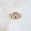 Herraje Correa Corona RX 2.65gr / 1.5cm-2.3cm / Circones Blancos Dos Oros Amarillo Rosa 18K *