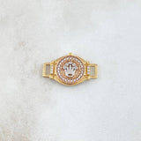 Herraje Correa Corona RX 2.65gr / 1.5cm-2.3cm / Circones Blancos Dos Oros Amarillo Rosa 18K *