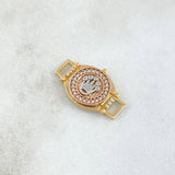 Herraje Correa Corona RX 2.65gr / 1.5cm-2.3cm / Circones Blancos Dos Oros Amarillo Rosa 18K *