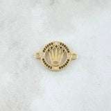 Herraje Corona RX Silueta 2gr / 1.6cm-2.2cm / Circones Blancos Negros Oro Amarillo 18K *