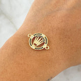 Herraje Corona RX Silueta 2gr / 1.6cm-2.2cm / Circones Blancos Negros Oro Amarillo 18K *