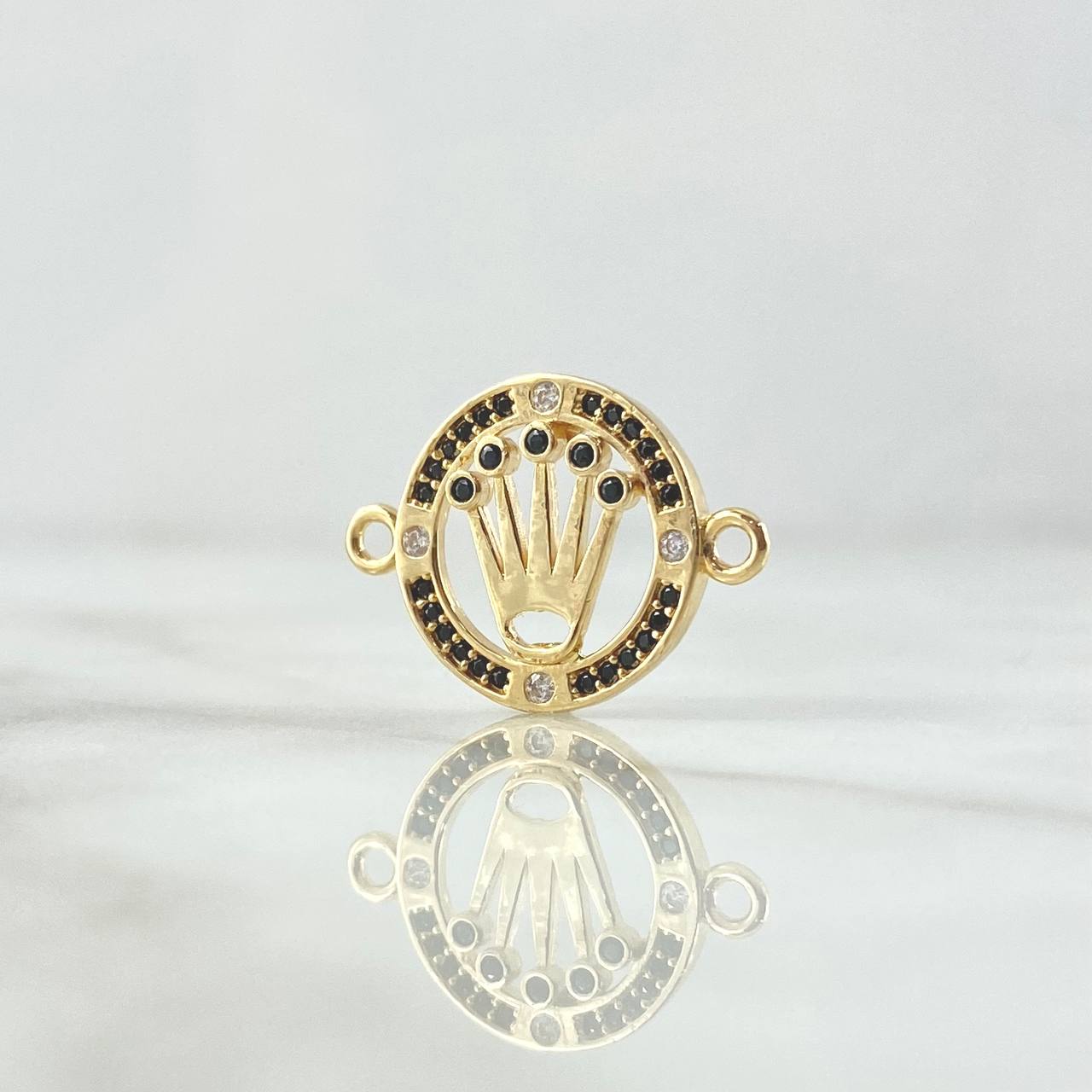 Herraje Corona RX Silueta 2gr / 1.6cm-2.2cm / Circones Blancos Negros Oro Amarillo 18K *