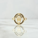 Herraje Corona RX Silueta 2gr / 1.6cm-2.2cm / Circones Blancos Negros Oro Amarillo 18K *