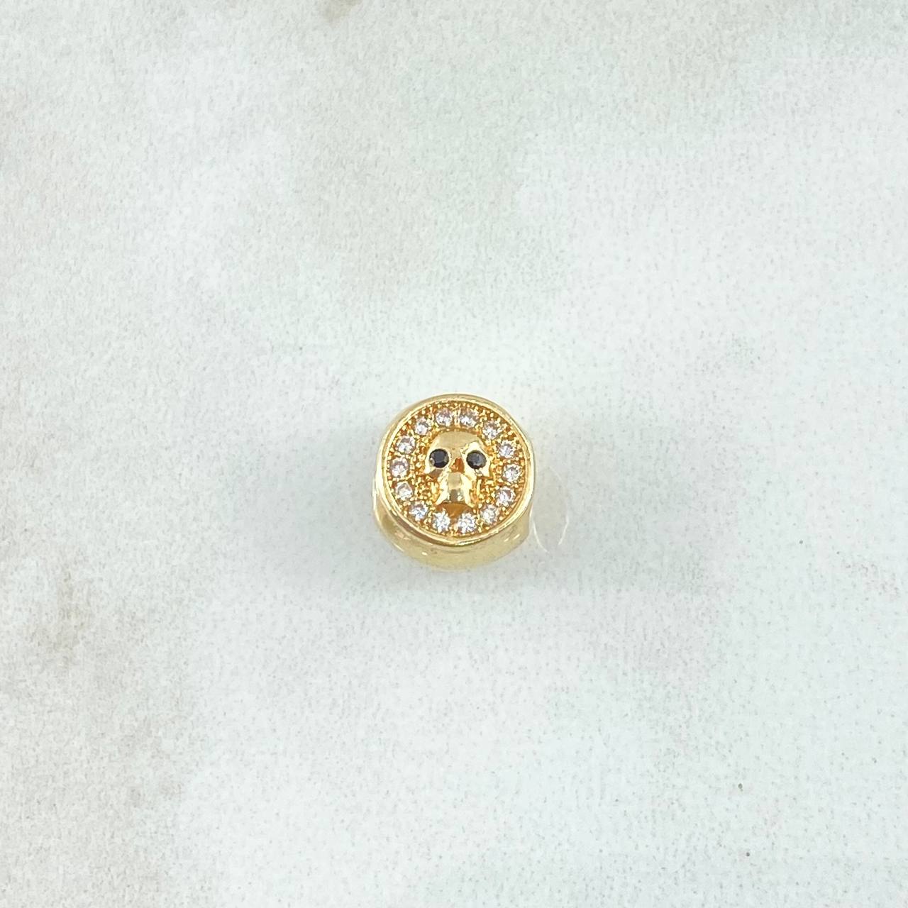 Herraje Calavera Tambor 1.9gr / 9mm Circones Blancos Negros Oro Amarillo 18K *