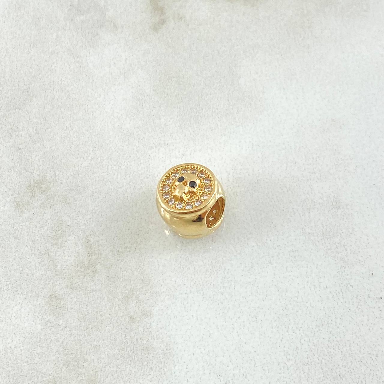 Herraje Calavera Tambor 1.9gr / 9mm Circones Blancos Negros Oro Amarillo 18K *