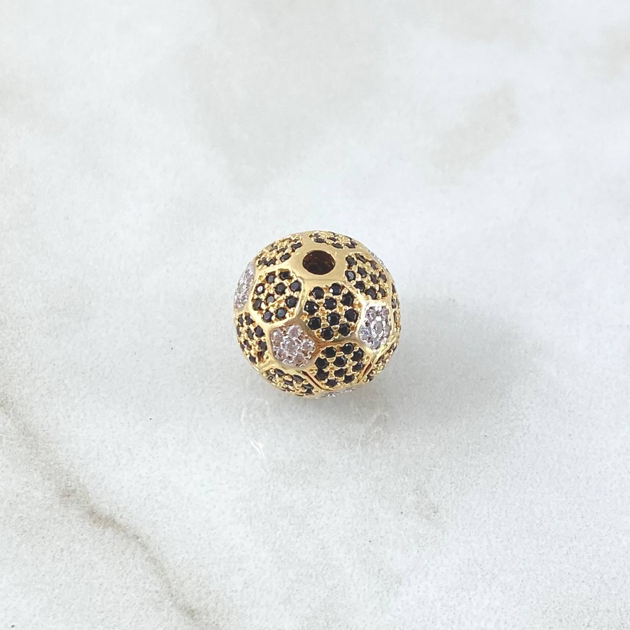 Herraje Balon de Futbol 5.75gr / 1.3cm / Circones Blancos Negros Oro Amarillo 18K *