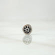 Herraje Sello Flor 0.75gr / 6mm Circones Blancos Negros Oro Blanco 18K *