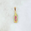Dije Virgen de Guadalupe Silueta 1.65gr / 2.8cm / Circones Verdes Fucsia Oro Amarillo 18K