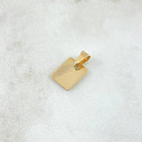 Dije Placa Rectangular 0.55gr / 1.5cm / 9mm Lisa Oro Amarillo 18K *