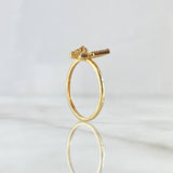 Anillo Mariposa En Relieve 2gr / T6 1/4 / Circones Multicolor Oro Amarillo 18K *