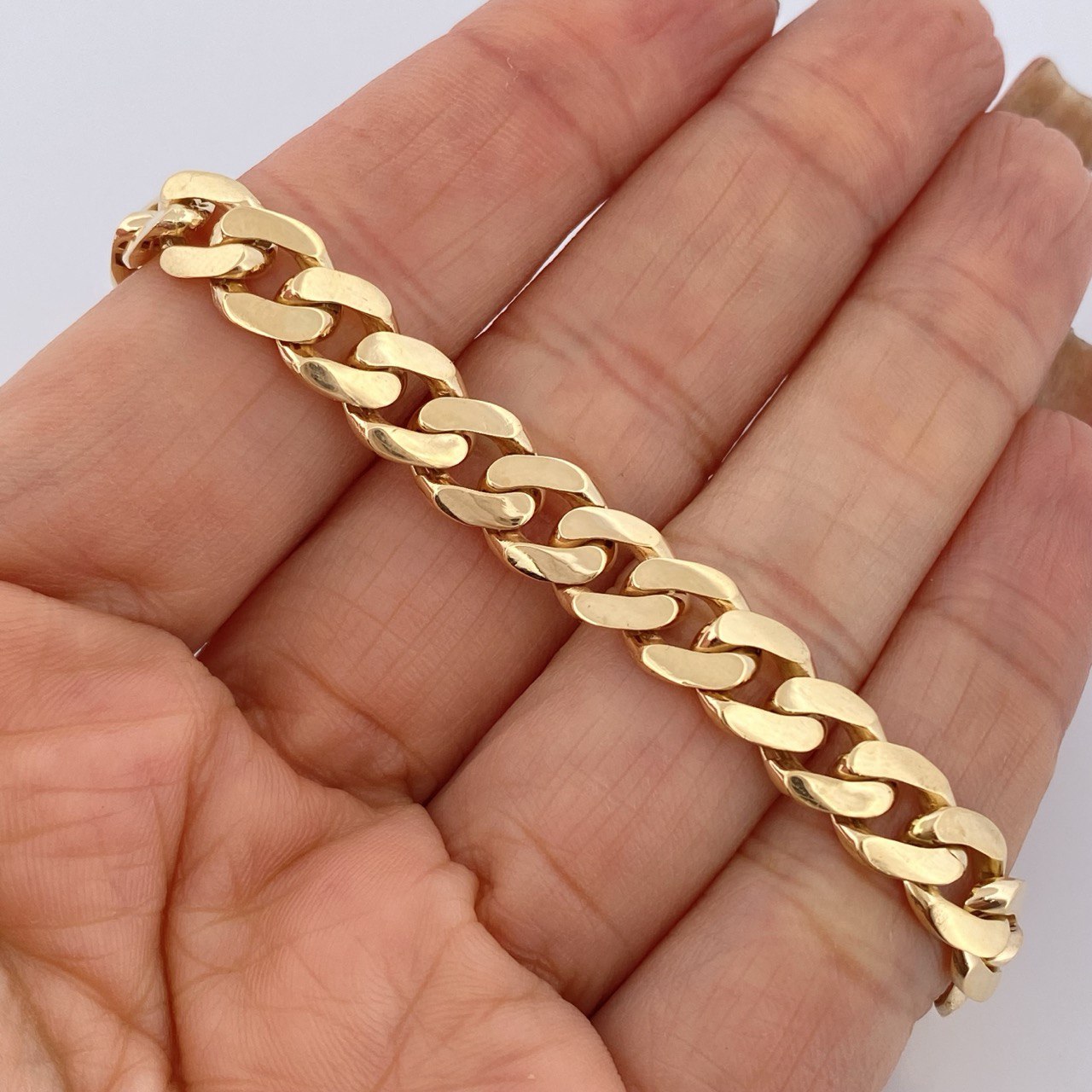 Pulso Cubana 14gr / 20cm / Oro Amarillo Nac.Esp. 18K $