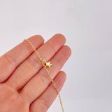Tobillera Aro Seguido Dije 3.05g / 23.7cm / 1.4mm Oro Amarillo 18K