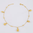 Tobillera Aro Seguido Dije 3.5g / 25cm / 0.6mm Oro Amarillo 18K