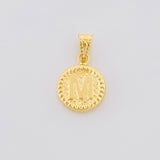 Dije Letra M Marco Bordeado 0.55g / 1.7cm Oro Amarillo 18K