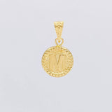 Dije Letra M Marco Bordeado 0.55g / 1.7cm Oro Amarillo 18K