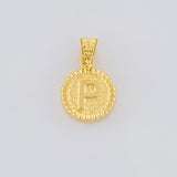 Dije Letra P Marco Bordeado 0.55g / 1.7cm Oro Amarillo 18K