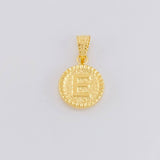 Dije Letra E Marco Bordeado 0.55g / 1.7cm Oro Amarillo 18K
