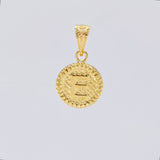 Dije Letra E Marco Bordeado 0.55g / 1.7cm Oro Amarillo 18K