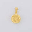 Dije Letra N Marco Bordeado 0.5g / 1.7cm Oro Amarillo 18K