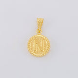 Dije Letra N Marco Bordeado 0.5g / 1.7cm Oro Amarillo 18K