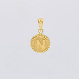 Dije Letra N Marco Bordeado 0.55g / 1.7cm Oro Amarillo 18K