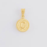 Dije Letra C Marco Bordeado 0.55g / 1.7cm Oro Amarillo 18K