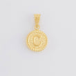 Dije Letra C Marco Bordeado 0.6g / 1.7cm Oro Amarillo 18K
