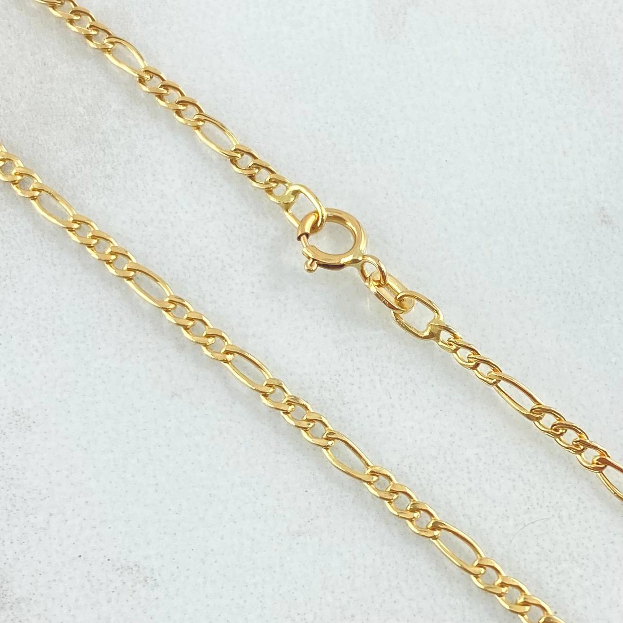 Cadena Figaro 2.35gr / 50cm / Oro Amarillo +1 18K *