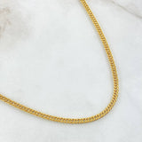 Cadena Cubana Reticulada 4.9gr / 60cm / Oro Amarillo +3 18K *