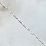 Cadena Figaro 1.8gr / 45cm / Oro Blanco +1 18K