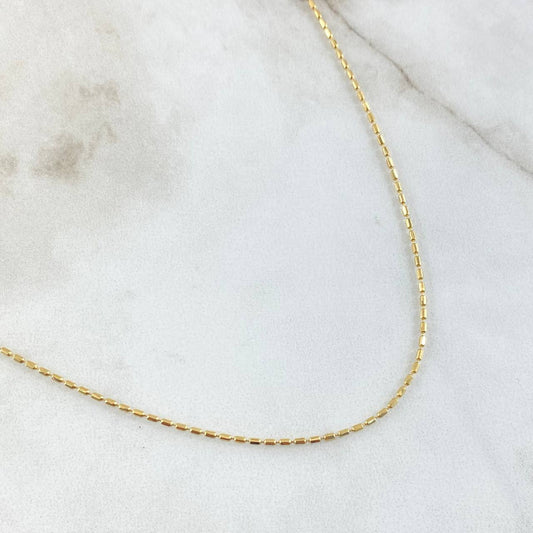 Cadena Morse 2.6gr / 60cm / Oro Amarillo +3 18K